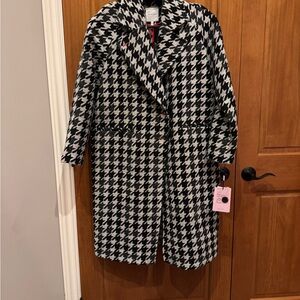 NWT Large Avec Les Filles Houndstooth Coat